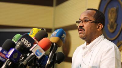 Sudanese Health Minister Akram Ali Al-Tom speaks during a press conference in Khartoum, Sudan. Sudan reported its first case of the coronavirus , a person who had already died. AP Photo
