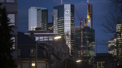 Deutsche Bank and Commerzbank HQs in Frankfurt, Germany. A union might not be best idea. Getty