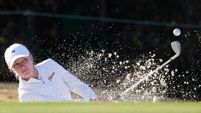 Kaitlyn Papp hits from a bunker near the 14th green during the third round of the US Women's Open golf tournament in Houston. AP Photo