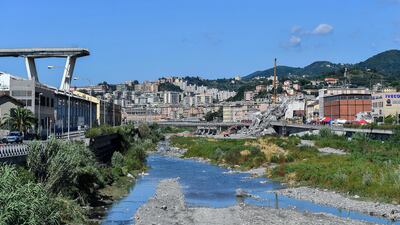 The Morandi bridge in Genoa collapse has turned spotlight on Italy's business families. EPA