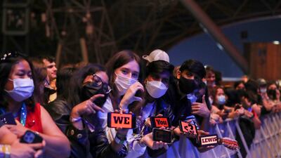 Capaldi fans wait for the concert to begin.