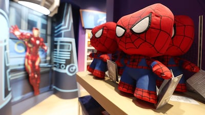 Spider-Man toys at the Disney Store