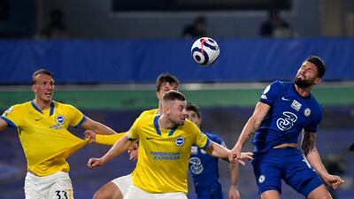 Olivier Giroud (Ziyech, 77) N/A - Brighton’s best spell came as Giroud came on which meant few touches in the box for the French target man. AP