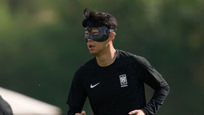 South Korea's Son Heung-min warms up during training on Thursday, December 1, on the eve of the World Cup match against Portugal at the Al Egla training centre. AP