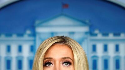 White House Press Secretary Kayleigh McEnany holds a press briefing at the White House in Washington, US. Reuters