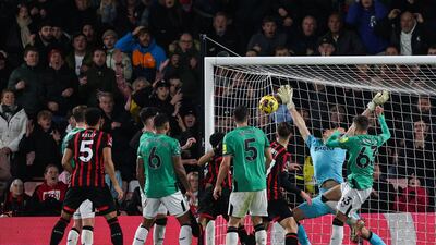 Bournemouth's Dominic Solanke scores his team's second goal. AFP