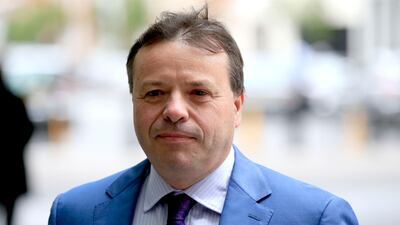 This July 10, 2016 file photo shows millionaire Brexit campaigner Arron Banks in London who has has questions to answer about his contacts with Russian officials, according to a senior MP. (Jonathan Brady/PA via AP, file)