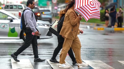 Rain, hail and strong winds are forecast for next week. Victor Besa / The National