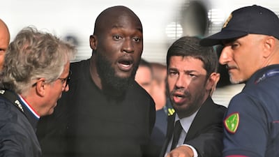 Romelu Lukaku arrives in Rome after completing his loan move from Chelsea to AS Roma. AP