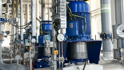 The water is piped to Sheikh Zayed Grand Mosque, where it lowers the temperature, before returning to the plant to be cooled again