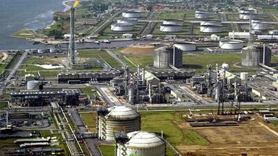 Shell's oil and gas terminal on Bonny Island in southern Nigeria's Niger Delta. Pius Utomi Ekpei / AFP