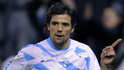 Galicia's Nacho Novo celebrates after scoring against Iran during their international friendly at the Riazor Stadium in Coruna, northwestern Spain, on Dec 27, 2008. Spanish club Deportivo La Coruna today confirmed their interest in signing the Rangers striker during the January transfer window.