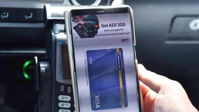 Taxi customers in Dubai will be able to pay for rides using Apple and Samsung pay for the first time. Courtesy RTA