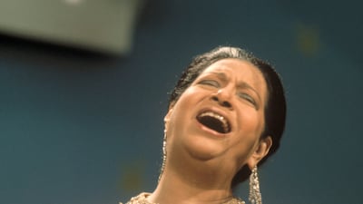 The renowned Egyptian sings in Abu Dhabi in 1972. Photo: Magnum Photos