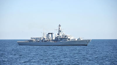 HMS Montrose in the Strait of Hormuz. Reuters
