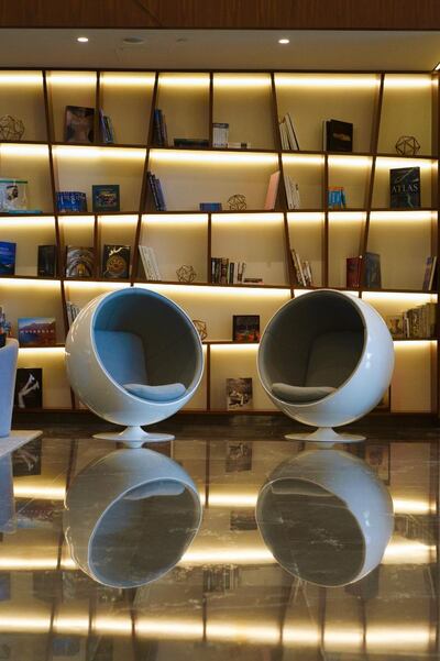 The lobby at the Tryp by Wyndham Barsha Heights in Dubai. Tryp by Wyndham