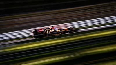 French Formula One driver Romain Grosjean of Lotus in action during free practice at the Hockenheimring circuit in Hockenheim, Germany, on July 19, 2014. David Ebener / EPA