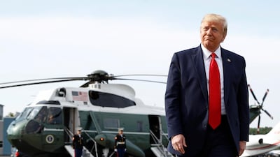 President Donald Trump said he believed he was "very much aligned" with UK prime minister Boris Johnson. AP