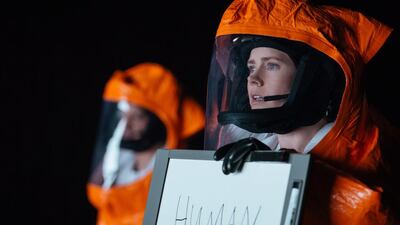 Amy Adams in Arrival. Jan Thijs / Paramount Pictures via AP
