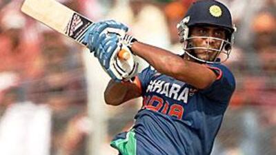 Ravindra Jadeja during a one-day game between India and Australia in November 2009.