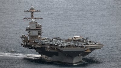 The US Navy aircraft carrier USS Gerald R Ford is expected to be part of a carrier group blockading the Strait of Hormuz. Getty Images