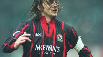 Tim Sherwood captained Blackburn Rovers to the 1995 Premier League title. Allsport