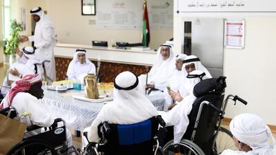 The UAE needs to plan for more elderly care homes, such as the Family Gathering Center in Dubai. Photo: Lee Hoagland / The National