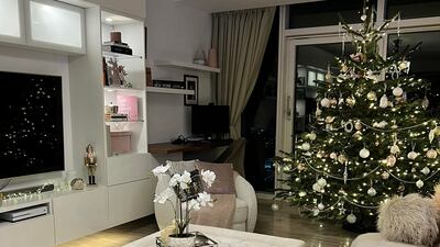 Dubai resident Liesje Korff's chic Christmas decor, with many of the elements brought in from the UK. Photo: Liesje Korff