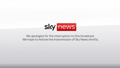 Screengrab of the message on the Sky News channel. Sky News has been knocked off air online amid reports of widespread IT outages affecting airlines, broadcasters and banks. On Friday morning, a statement on their online page, YouTube and TV channel says: "We apologise for the interruption to this broadcast. "We hope to restore the transmission of Sky News shortly." Issue date: Friday July 19, 2024. PA Photo. See PA story TECHNOLOGY Outage. Photo credit should read: Sky News/PA Wire NOTE TO EDITORS: This handout photo may only be used in for editorial reporting purposes for the contemporaneous illustration of events, things or the people in the image or facts mentioned in the caption. Reuse of the picture may require further permission from the copyright holder.