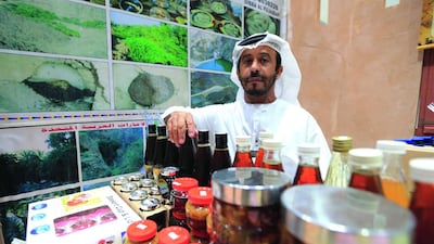 Ali al Dhanhani, manufacturer of local honey from Fujairah. Ravindranath K / The National