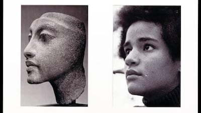 Lorraine O'Grady's Miscegenated Family Album: Sisters III, Nefertiti's daughter