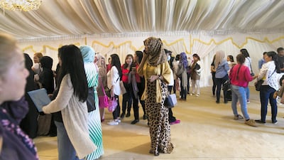 Amnesty seekers at Al Shahama immigration centre in Abu Dhabi. Reem Mohammed / The National