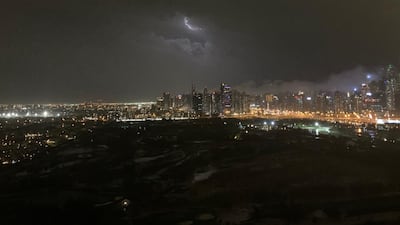 Forks of lightning and storm clouds captured over Dubai Marina on Saturday night (All images from storms on March 21, 2020). Courtesy: Anton Balchin