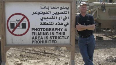 Mark Frerichs, pictured in Iraq, was abducted in Afghanistan in January 2020. AP