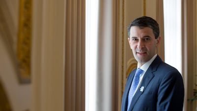 The UAE ambassador to UK Mansoor Abulhoul at the London Embassy. Mark Chilvers for The National.