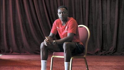 Arsenal and England striker Danny Welbeck made a guest appearance at Arsenal Soccer School Dubai on Wednesday. Chris Whiteoak / The National