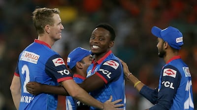 Fast bowler Kagiso Rabada, centre, has lost his spark with the ball in 2019. AP