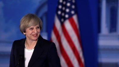 Britain's prime minister Theresa May addressed the 2017 "Congress of Tomorrow" Joint Republican Issues Conference in Philadelphia, Pennsylvania on January 26, 2017. Mark Makela / Reuters