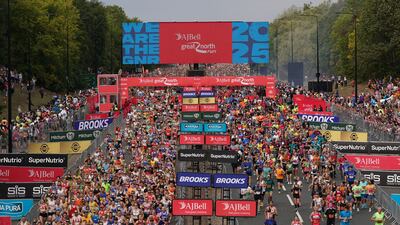 The elite male competitors and mass start for the 44th Great North Run in Newcastle-Upon-Tyne in England. The event is the world’s biggest half marathon, attracting 60,000 runners each year to its 13.1 mile route from Newcastle to South Shields. Getty Images