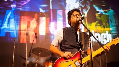 Arijit Singh gave a medley-style performance in Dubai. Photo by Sohail Anjum
