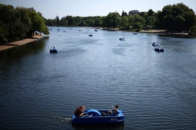 The Serpentine lake in Hyde Park, west London. AFP