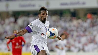 Al Ain’s Asamoah Gyan has scored 13 goals. Satish Kumar / The National