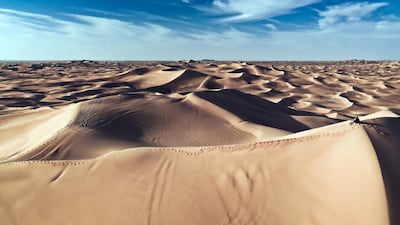 Sand dunes in the Sharjah desert. Scientists will look at satellite images to see if their results tally with what happens in the real world. Photo Moadh Bukhash