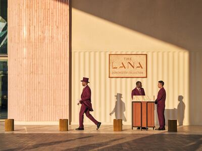 The grand entrance to The Lana hotel. Photo: Dorchester Collection