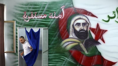 The people of Algeria are going to the polls on September 7 to elect their president. Here, a voter leaves a booth at a polling station in Algiers. EPA