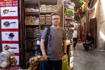 Polish tourist Mariusz Wasilewski is unable to leave Dubai, but is continuing to explore the city. Antonie Robertson / The National