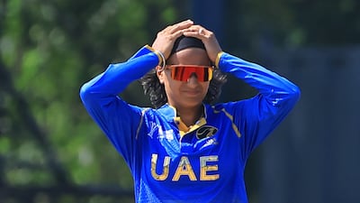 UAE's Heena Hotchandani during the six-wicket defeat against Thailand. Asian Cricket Council