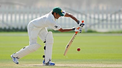 The experienced Younis Khan had to fight for his runs and keep his pride intact against UAE’s fast bowlers in Abu Dhabi. Jeff Topping for The National