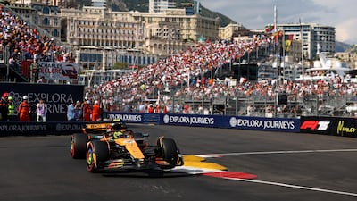 McLaren's Lando Norris on his way to securing pole position for the Monaco Grand Prix. Getty Images