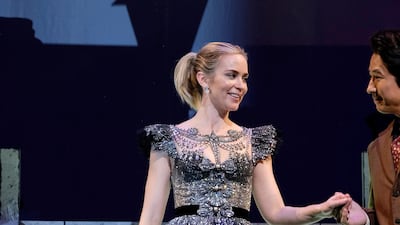 Emily Blunt, in Gucci, attends the 'Mary Poppins Returns' premiere on January 23, 2019 in Tokyo, Japan. Getty Images